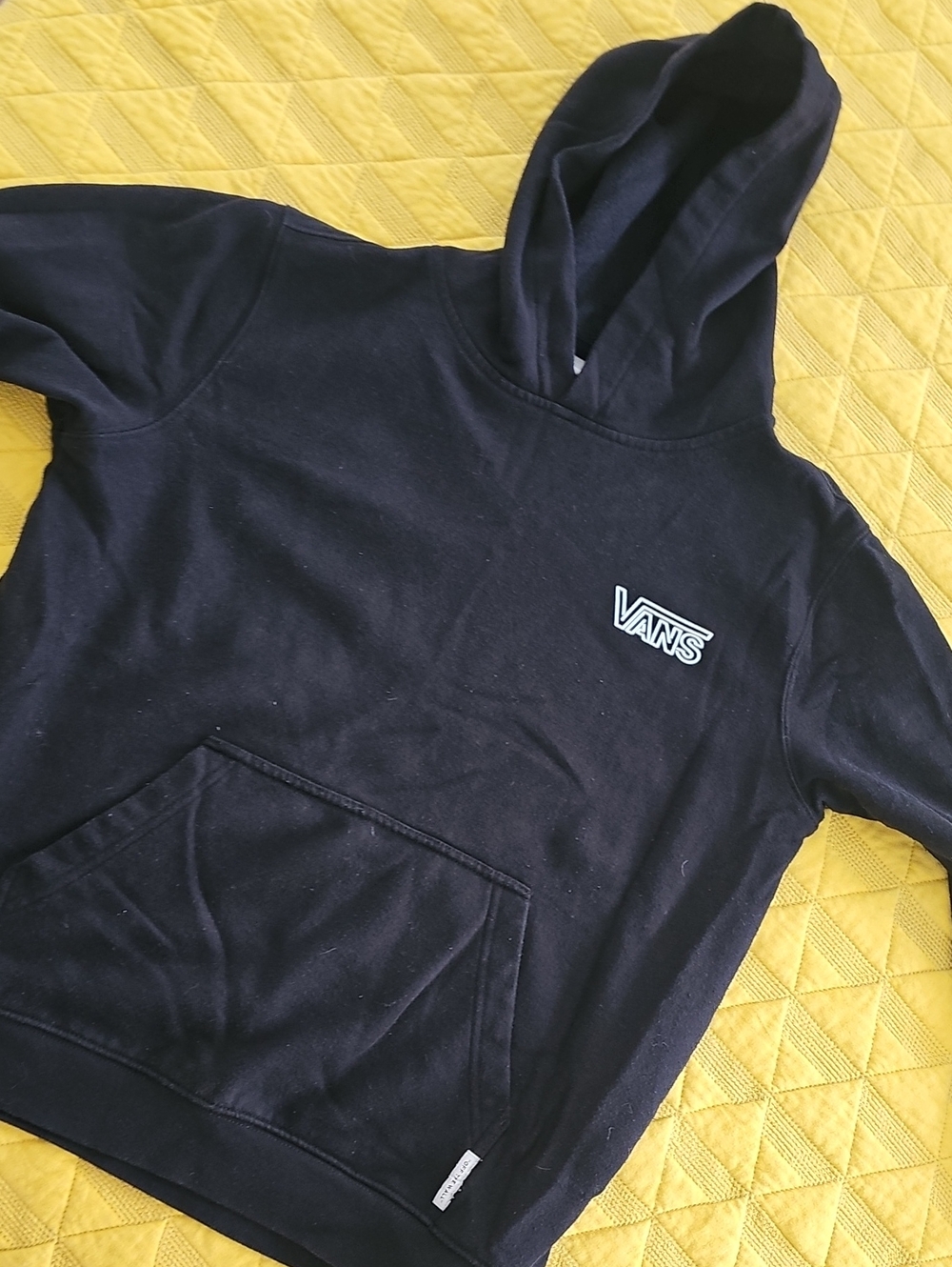 Vans Black Hoodie with Rose Logo